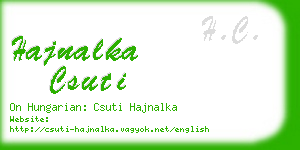 hajnalka csuti business card